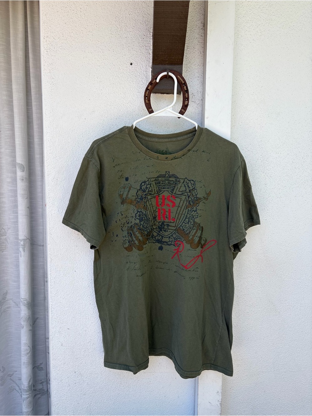 Good Condition Green Men's US Ralph Lauren T-Shirt (XL)